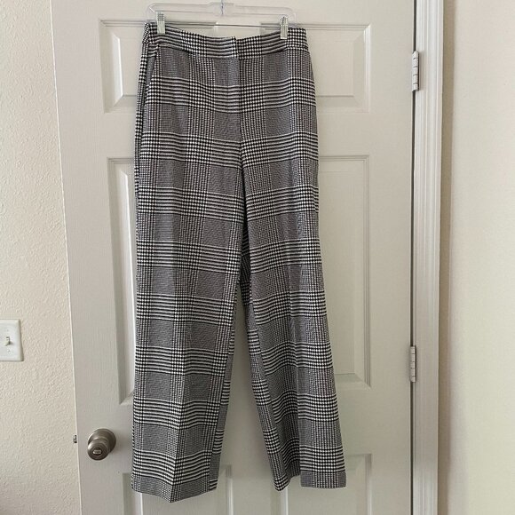 Cynthia Rowley Black and White Checkered Dress Pants Size 8 New Without Tags - Picture 1 of 7